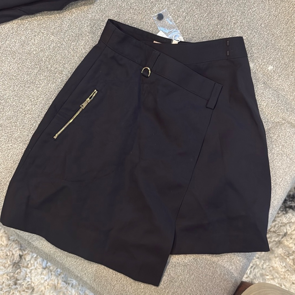 Tory Burch Black Pencil Skirt with Zip Detail